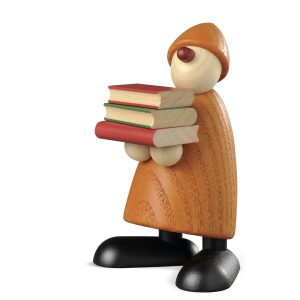 Gratulant Billy mit Büchern