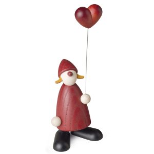 Weihnachtsfrau mit Herzballon