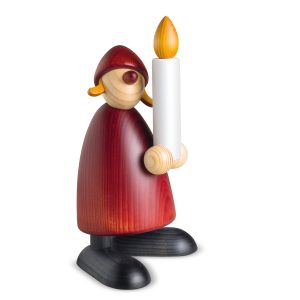 Weihnachtsfrau mit Kerze  groß 17cm