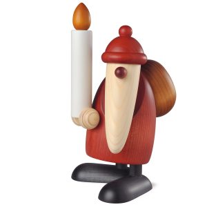 Weihnachtsmann mit Kerze groß