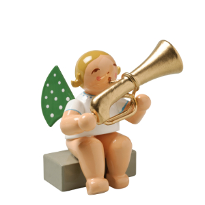 Engel mit Basstrompete, sitzend - 650/28a