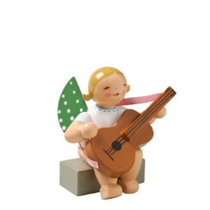 Engel mit Gitarre, sitzend - 650/38a
