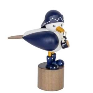 Möwe mit Bürgeler Keramiktasse im Schnabel