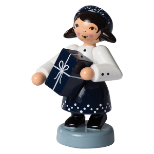 Wintermädchen mit Geschenk
