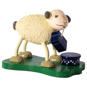 Schaf Gratulanti mit Geschenk