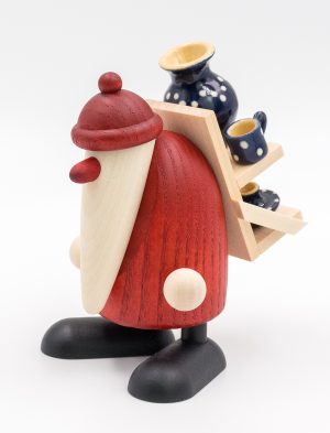 Weihnachtsmann mit Kiepe und Echt Bürgeler keramik