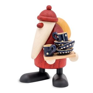 Köhler Weihnachtsmann "Lustiger Kellner" mit Echt Bürgeler Keramik