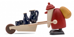 Köhler Weihnachtsmann mit Schubkarre und Echtbürgeler Keramik - Neuheit 2026 - mit echter Bürgeler Keramik